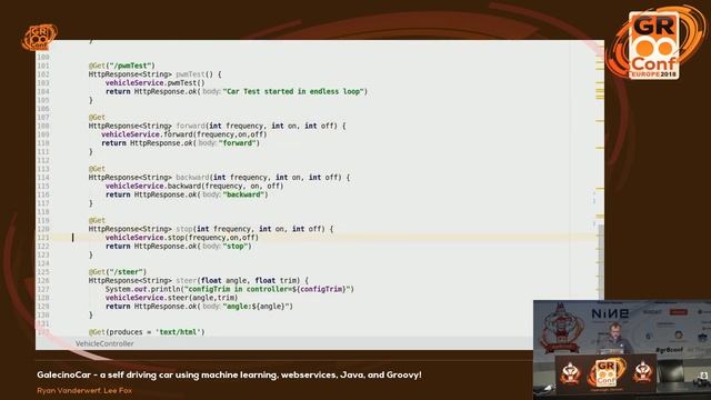 GalecinoCar - a self driving car using machine learning, webservices, Java, and Groovy! смотреть онлайн