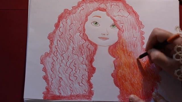 Как нарисовать принцессу Мериду Храбрая сердцем. How to draw Princess Merida Brave смотреть онлайн