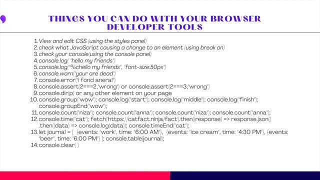 JavaScript class 16 fun with Browser console смотреть онлайн