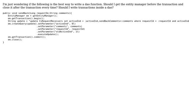 Code Review: Dao function using hibernate смотреть онлайн