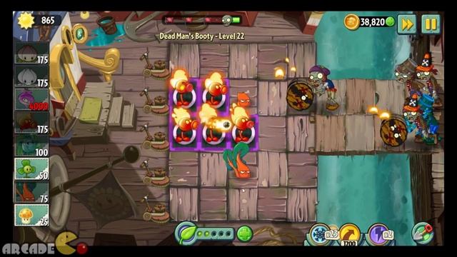 Plants vs Zombies 2: Frostbite Caves FIRE PEASHOOTER Endless Challenge! смотреть онлайн