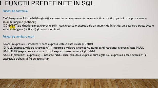 Limbajul SQL Pentru Incepatori - Transact SQL (ANSI) - Curs 5 смотреть онлайн