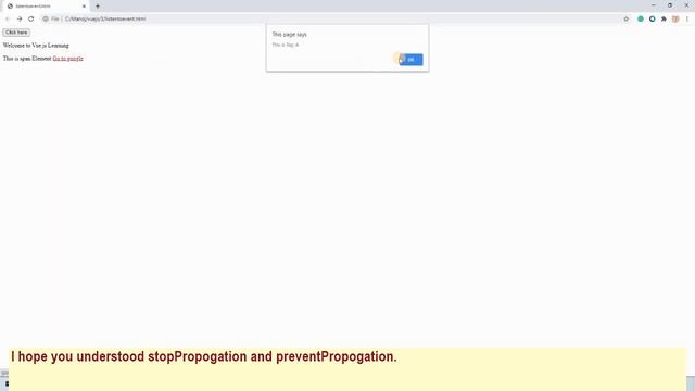 Event Handling in Vue.js -clickEvent, KeyEvent, stop, prevent propagations. смотреть онлайн