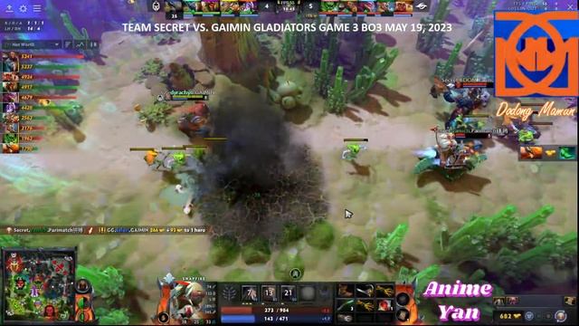 TEAM SECRET VS GAIMIN GLADIATORS GAME 3 BO3 MAY 19, 2023 #dota2 смотреть онлайн