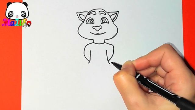 Как нарисовать КОТА в пижаме / Простые рисунки для срисовки/ Як намалювати милого кота котика смотреть онлайн