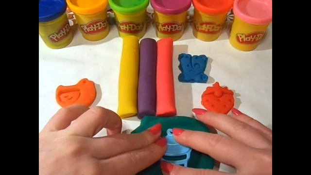 Учим цвета на английском языке для детей с Play Doh и формочками Потешки и развлечение для детей смотреть онлайн