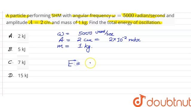 A particle performing SHM with angular frequency `omega=5000` смотреть онлайн