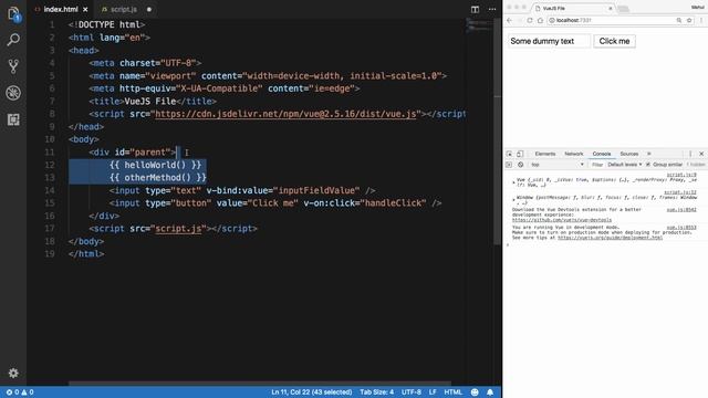 VueJS Tutorial 6: vue-on in VueJS смотреть онлайн