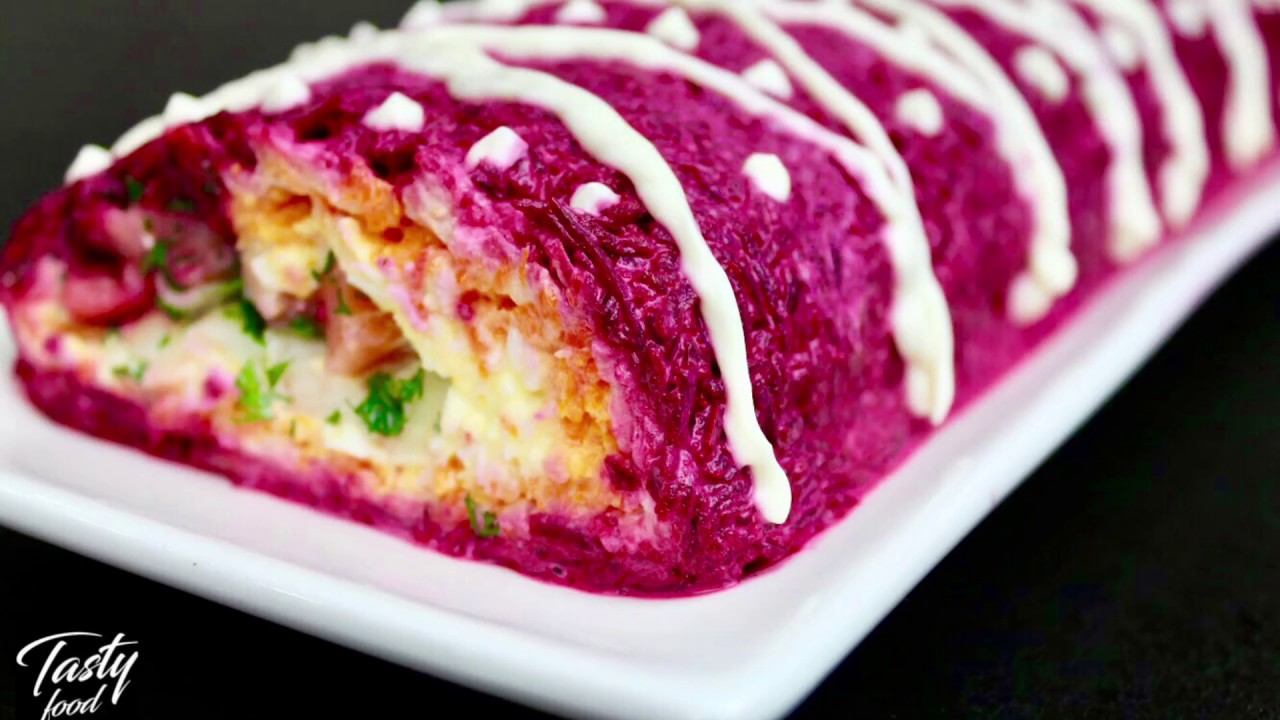 Салат "ШУБА" в Виде Рулета (праздничная подача) смотреть онлайн