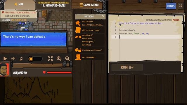 CodeCombat Kithgard Gates - Level 18 Python Tutorial with Solution смотреть онлайн