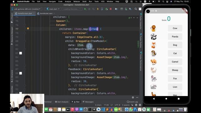 لعبة بسيطة للأطفال - Flutter - Drag and Drop Game смотреть онлайн