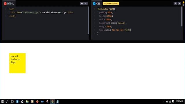 Drop shadow for a div on one side(right side) using css box-shadow смотреть онлайн