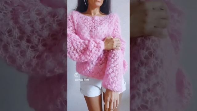 ПАУТИНКА ДЖЕМПЕР #knitting #yarn #спицами смотреть онлайн