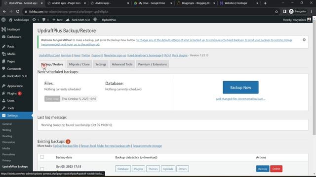 How to backup wordpress website Using Free Plugin UpDraftPlus Complete Tutorial смотреть онлайн
