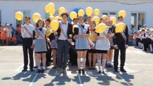 Последний звонок, песня 9 и 11 класса «Белая сирень», 25.05.2017 (МОУ Есаульская СОШ)