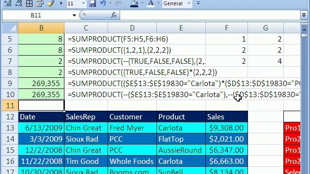 Excel Formula Efficiency 1: SUMPRODUCT function 12 Examples смотреть онлайн
