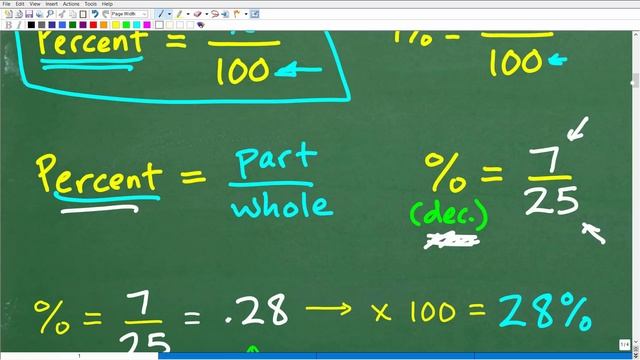 7 is what percent of 25 = ? Basic Math Question – What is Percent? смотреть онлайн