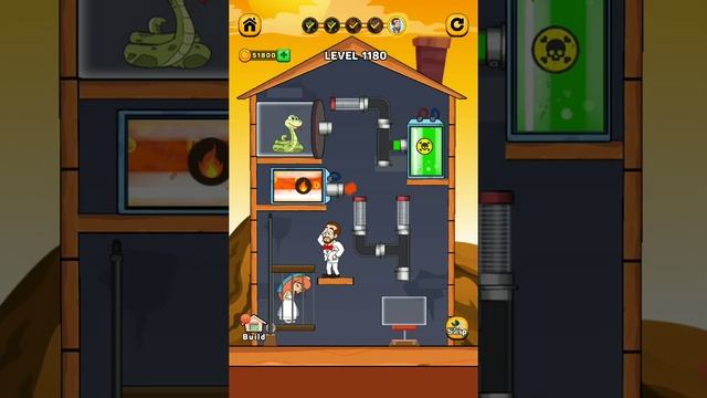 Home Pipe Rescue/ Water Puzzle Game Gameplay Level Solution Mobile Game (Levels 1174-1184) смотреть онлайн