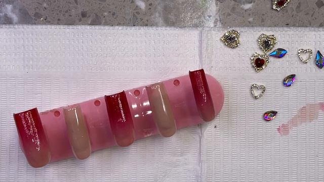 Red ombre gel polish tutorial | Ombre with gel polish tutorial | | How to make press on nails DIY смотреть онлайн