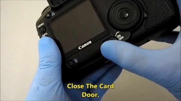 How To Install / Insert Compact Flash (CF) Card Into Canon 5D Camera.