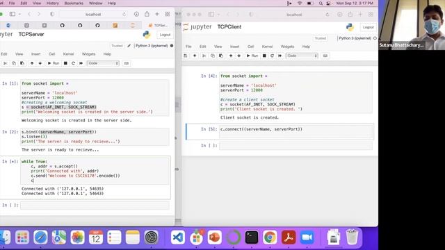 Socket Programming with TCP in Python for beginners. смотреть онлайн