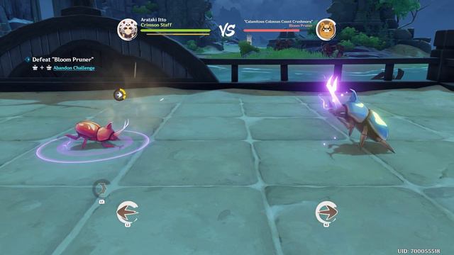 Genshin Impact - Arataki Blazing Armor Beetle Battle Boot Camp - Stage 5 Focused Fight смотреть онлайн