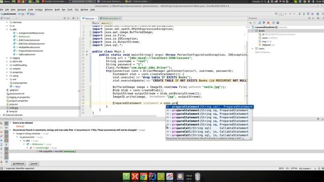 Урок Java 190: JDBC 8 : BLOB - Binary large objects смотреть онлайн