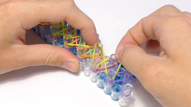 Браслет ПРИЛИВ из резинок Rainbow Loom bands. Урок 262 | Bracelet Rainbow Loom смотреть онлайн
