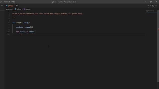 Solving Python Prompts #6 | Largest Number in Array смотреть онлайн