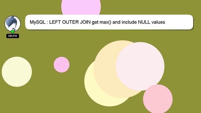 MySQL : LEFT OUTER JOIN get max() and include NULL values смотреть онлайн