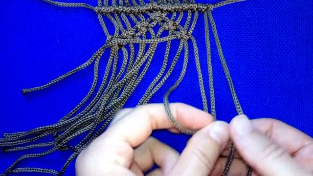 Узор "РОМБ" из квадратных узлов. Техники плетения макраме. / Macrame pattern rhomb смотреть онлайн