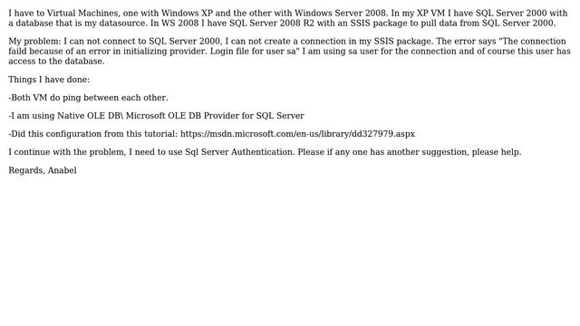 Databases: How can I connect SSIS to SQL Server 2000? смотреть онлайн
