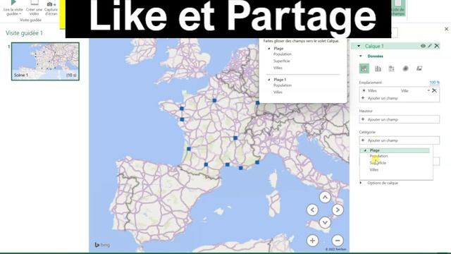 Cartographie 3D Maps sur Excel смотреть онлайн