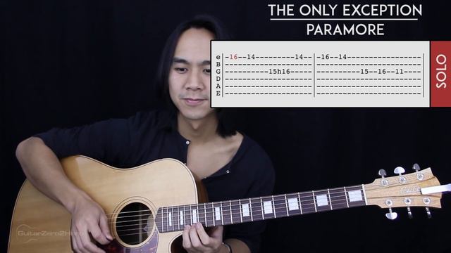 The Only Exception Guitar Tutorial - Paramore Guitar Lesson |Tabs + Chords + Guitar Cover| смотреть онлайн