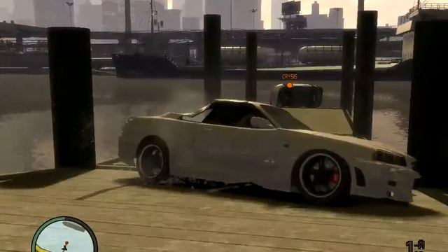 GTAIV трюки-1 (skyline R34 VS eclipse) смотреть онлайн