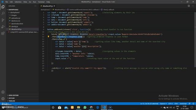 JavaScript Project || Using Web Animation and Weather API || For Beginners смотреть онлайн