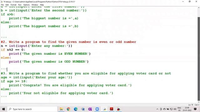 Python Programming - For Every Beginners: Lect-16. Conditional Statements-1: if | if-else | if-elif смотреть онлайн