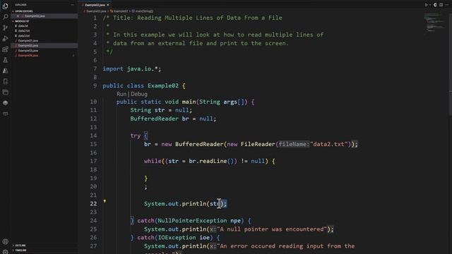 Java Practice Examples - Module 7-2 Reading Multiple Lines from a File смотреть онлайн