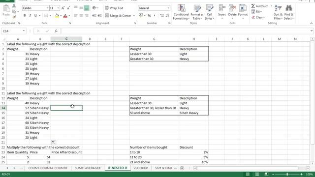 IGCSE ICT Excel functions cheatsheet смотреть онлайн