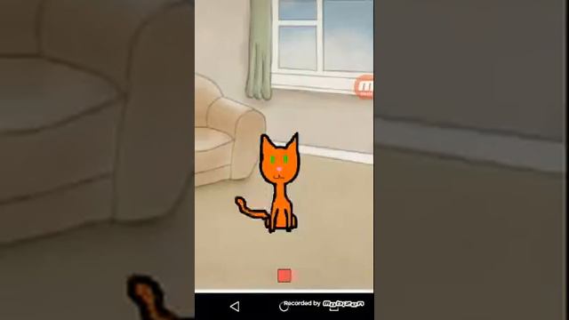 Котик виляет хвостом (анимация)