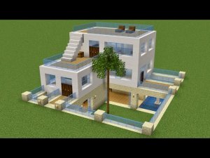 Майнкрафт - Как построить современную виллу 3. Minecraft