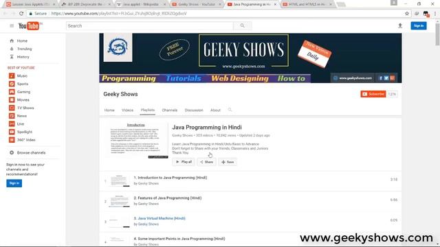 Introduction to Java Applet (Hindi) смотреть онлайн
