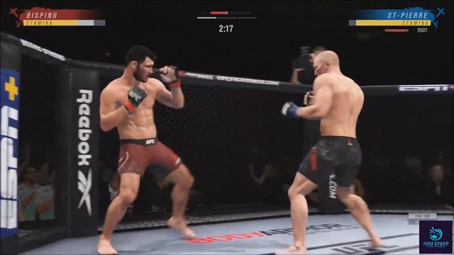 UFC 4 FIGHT Michael Bisping vs Georges St-Pierre GSP Gameplay CPU vs CPU смотреть онлайн