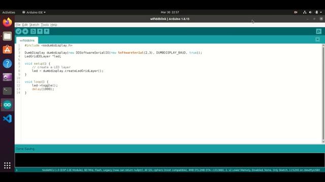 ESP8266 development with Arduino IDE to Interactive DumbDisplay LED grid. смотреть онлайн