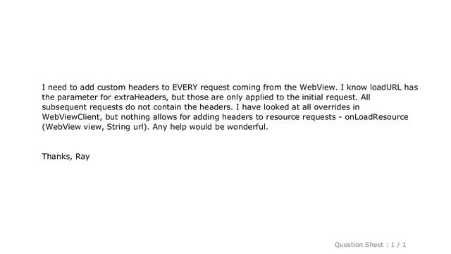 Android : Add custom headers to WebView resource requests - android смотреть онлайн
