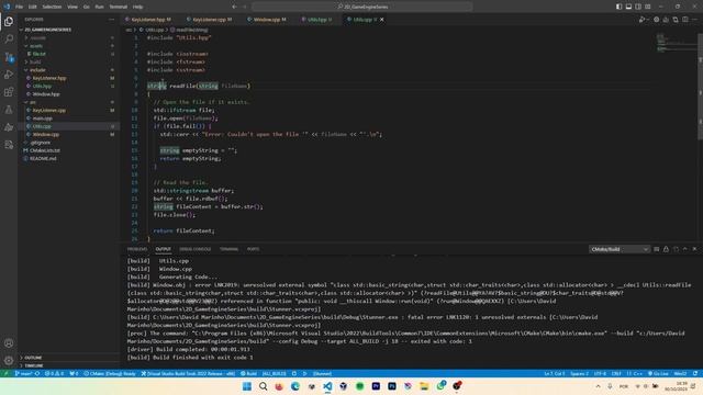 How to Read Files in C++ with CMake using ifstream sstream | C++ 2D Game Engine Tutorial #3 смотреть онлайн