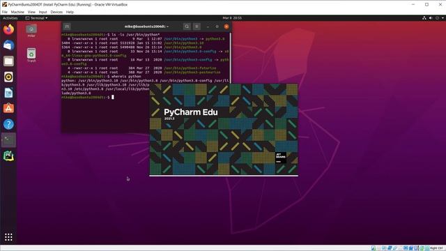 Install PyCharm Educational Integrated Development Environment in Ubuntu 20.04 смотреть онлайн