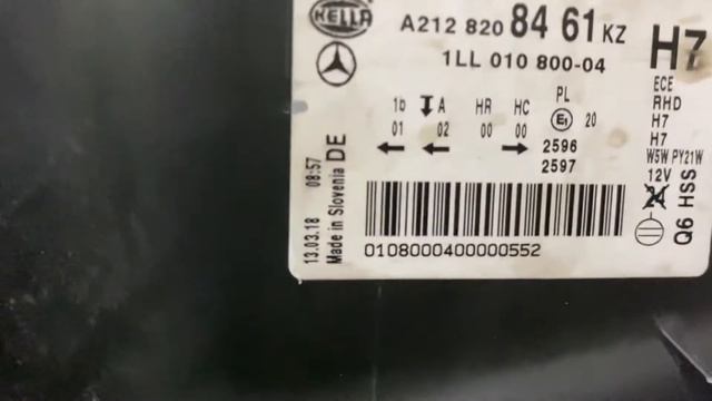 Фара передняя Mercedes E W212 Мерседес Е бу б/у новый смотреть онлайн