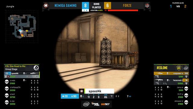 CS:GO - forZe vs. Nemiga Gaming [Mirage] Map 2 - ESL One Road to Rio - Group A - CIS смотреть онлайн