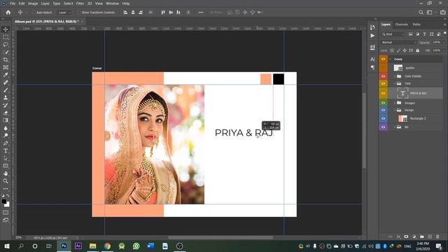 Design Minimalist Wedding Album Cover in Photoshop | 2020 смотреть онлайн